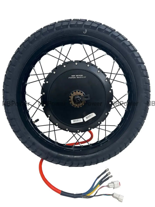 19*1.85 Black 3.5T/5T high speed QS 273 V3 150mm dropout QS 8000W motorwhweel with single freewheel and tire 3.5T