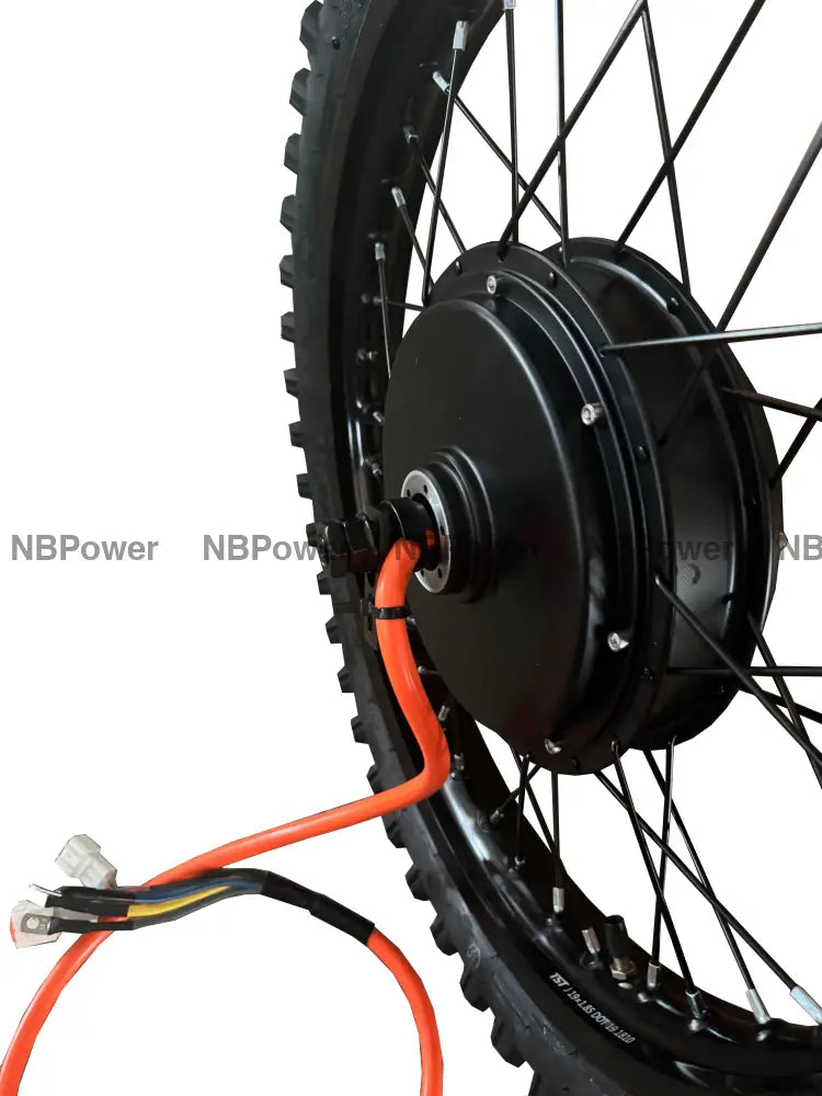 19*1.85 Black 3.5T /5T QS 205 V3 150mm dropout QS 5000W motorwhweel with single freewheel and street tire ; QS 205