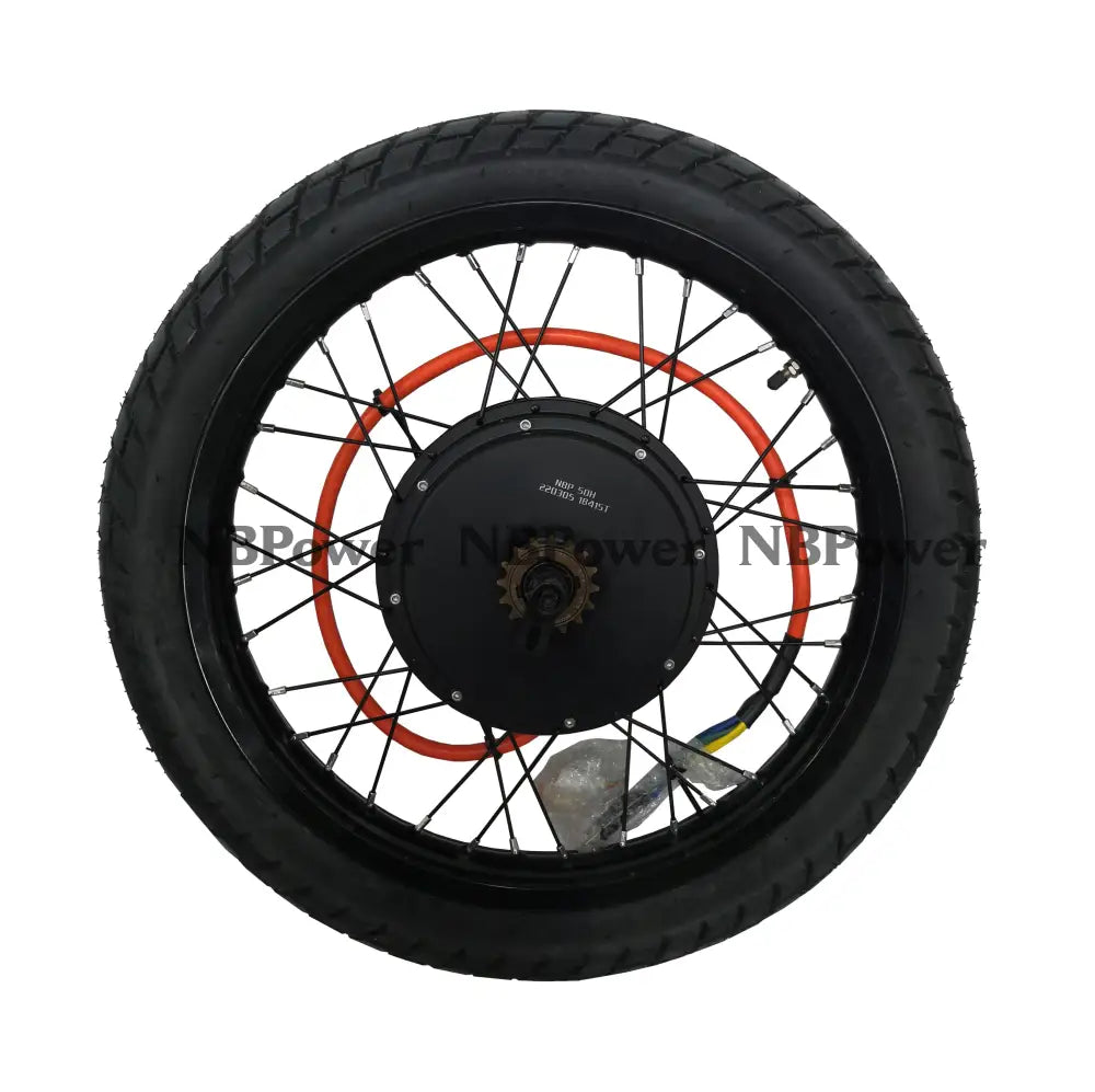 19*1.85 Black 3.5T /5T QS 205 V3 150mm dropout QS 5000W motorwhweel with single freewheel and street tire ; QS 205