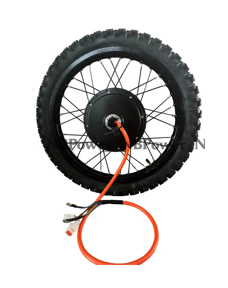 19*1.85 Black 3.5T /5T QS 205 V3 150mm dropout QS 5000W motorwhweel with single freewheel and street tire ; QS 205