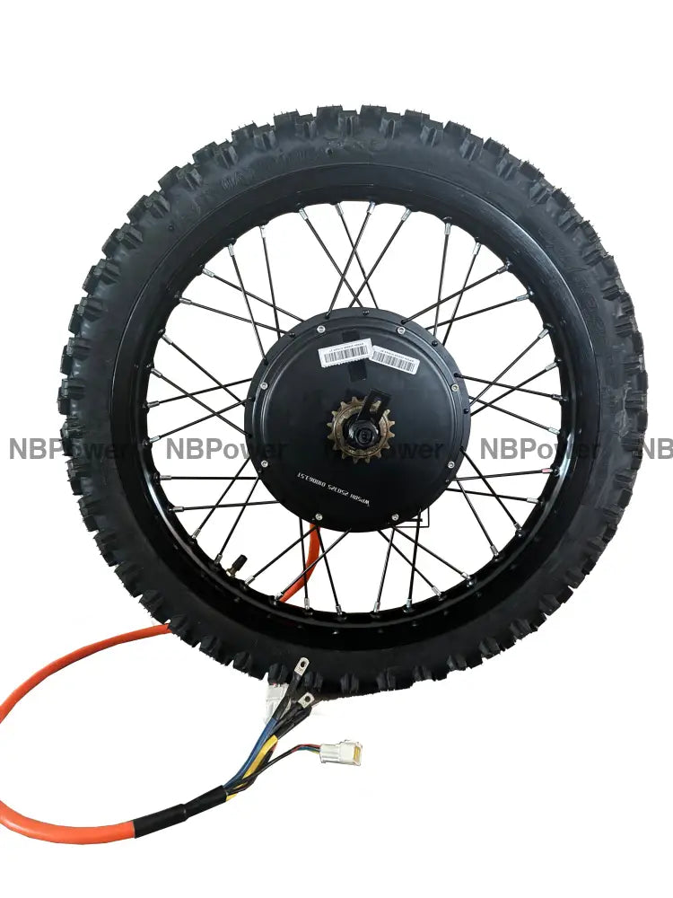 19*1.85 Black 3.5T /5T QS 205 V3 150mm dropout QS 5000W motorwhweel with single freewheel and street tire ; QS 205