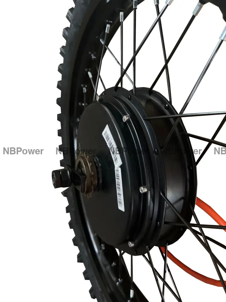 19*1.85 Black 3.5T /5T QS 205 V3 150mm dropout QS 5000W motorwhweel with single freewheel and street tire ; QS 205
