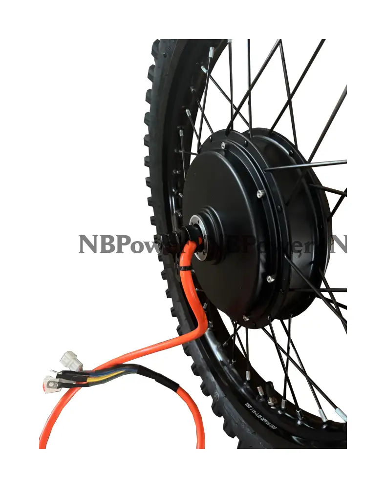 19*1.85 Black 3.5T /5T QS 205 V3 150mm dropout QS 5000W motorwhweel with single freewheel and street tire ; QS 205
