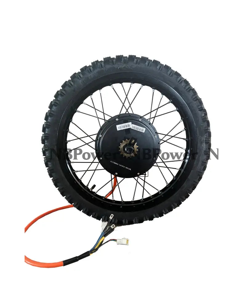 19*1.85 Black 3.5T /5T QS 205 V3 150mm dropout QS 5000W motorwhweel with single freewheel and street tire ; QS 205