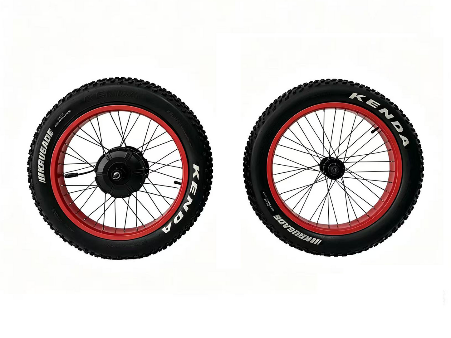 20x4.0 Blue/White/Red/Orange Bafang G062 48V 500W Cassette Motor Wheel 177mm*M12 Dropout With Matching 135mm*3/8Iinch Front Wheel With Kenda Tire
