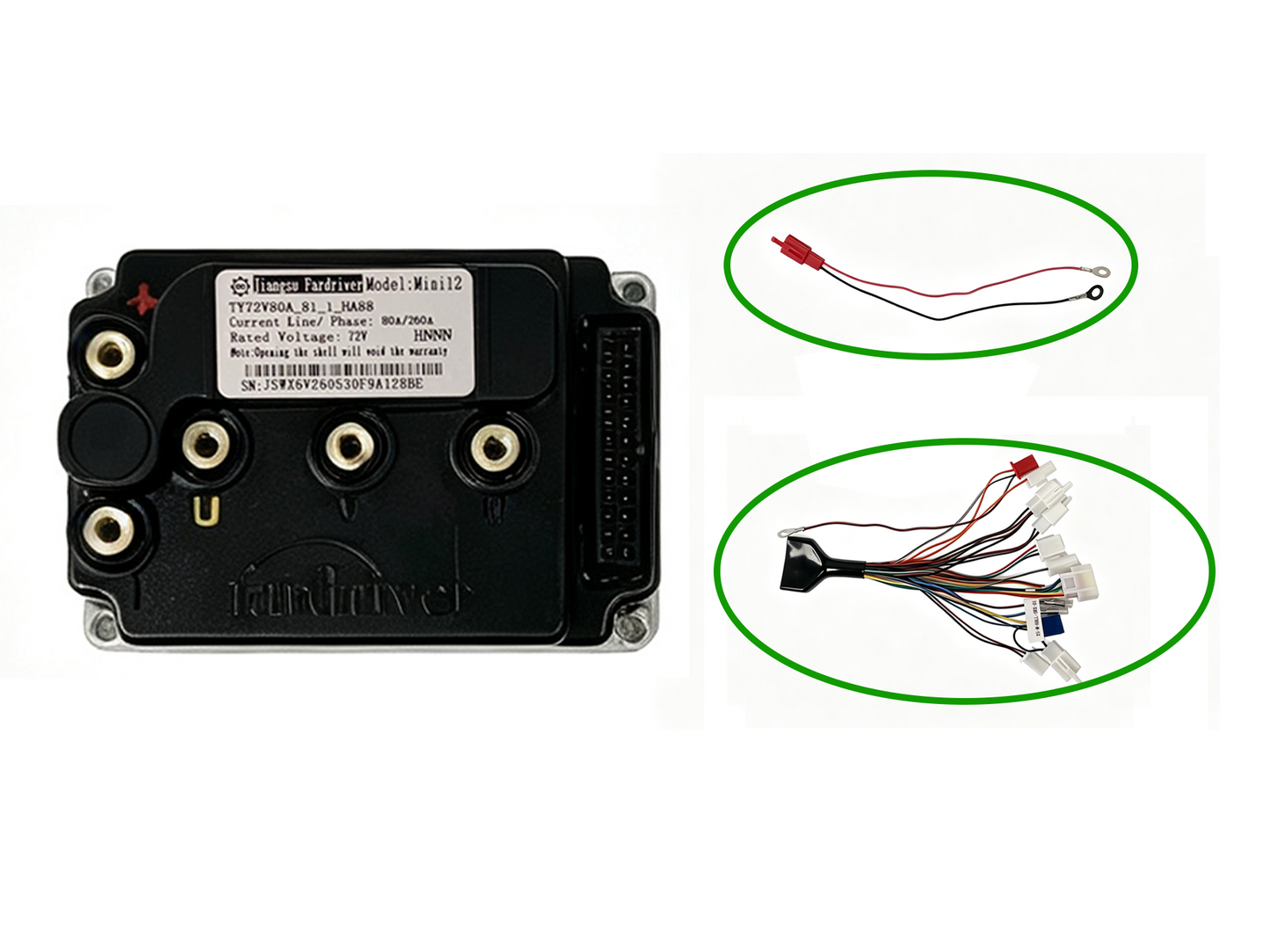 FarDriver Mini12 72240 70A Electric Bike & Scooter Controller Small Size E-bike Controller with Bluetooth