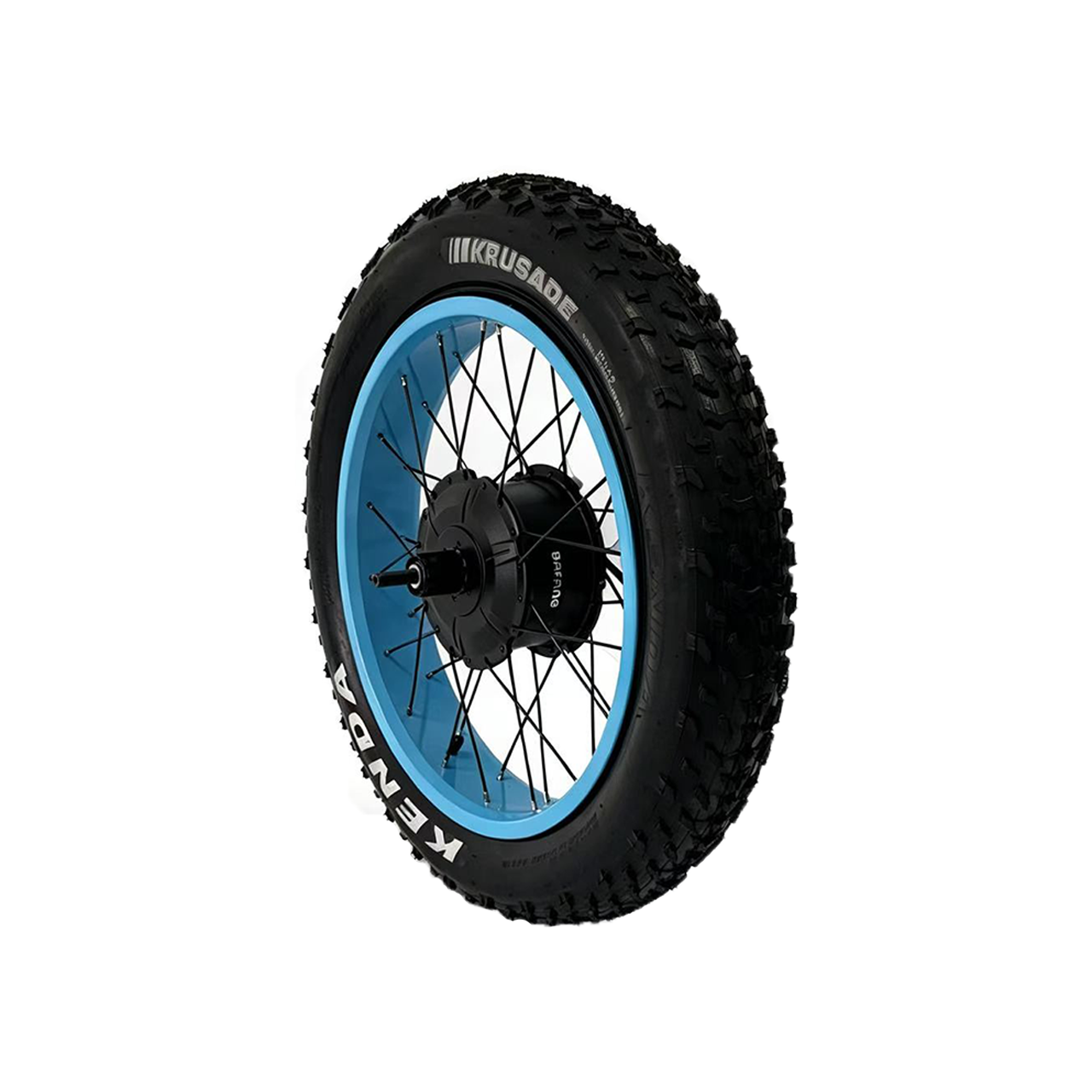 20x4.0 Blue/White/Red/Orange Bafang G062 48V 500W Cassette Motor Wheel 177mm*M12 Dropout With Matching 135mm*3/8Iinch Front Wheel With Kenda Tire