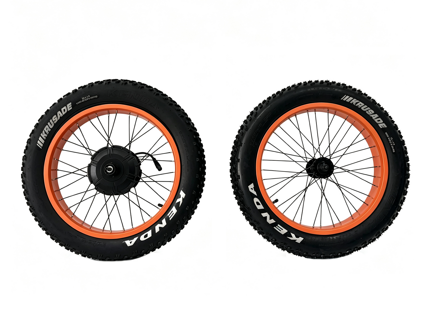 20x4.0 Blue/White/Red/Orange Bafang G062 48V 500W Cassette Motor Wheel 177mm*M12 Dropout With Matching 135mm*3/8Iinch Front Wheel With Kenda Tire