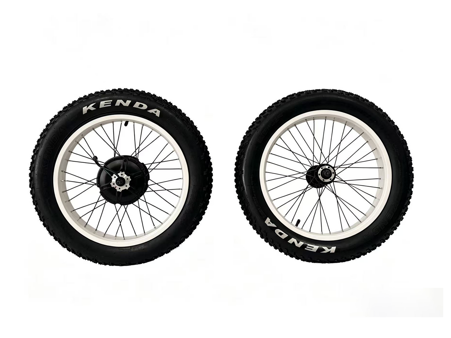 20x4.0 Blue/White/Red/Orange Bafang G062 48V 500W Cassette Motor Wheel 177mm*M12 Dropout With Matching 135mm*3/8Iinch Front Wheel With Kenda Tire