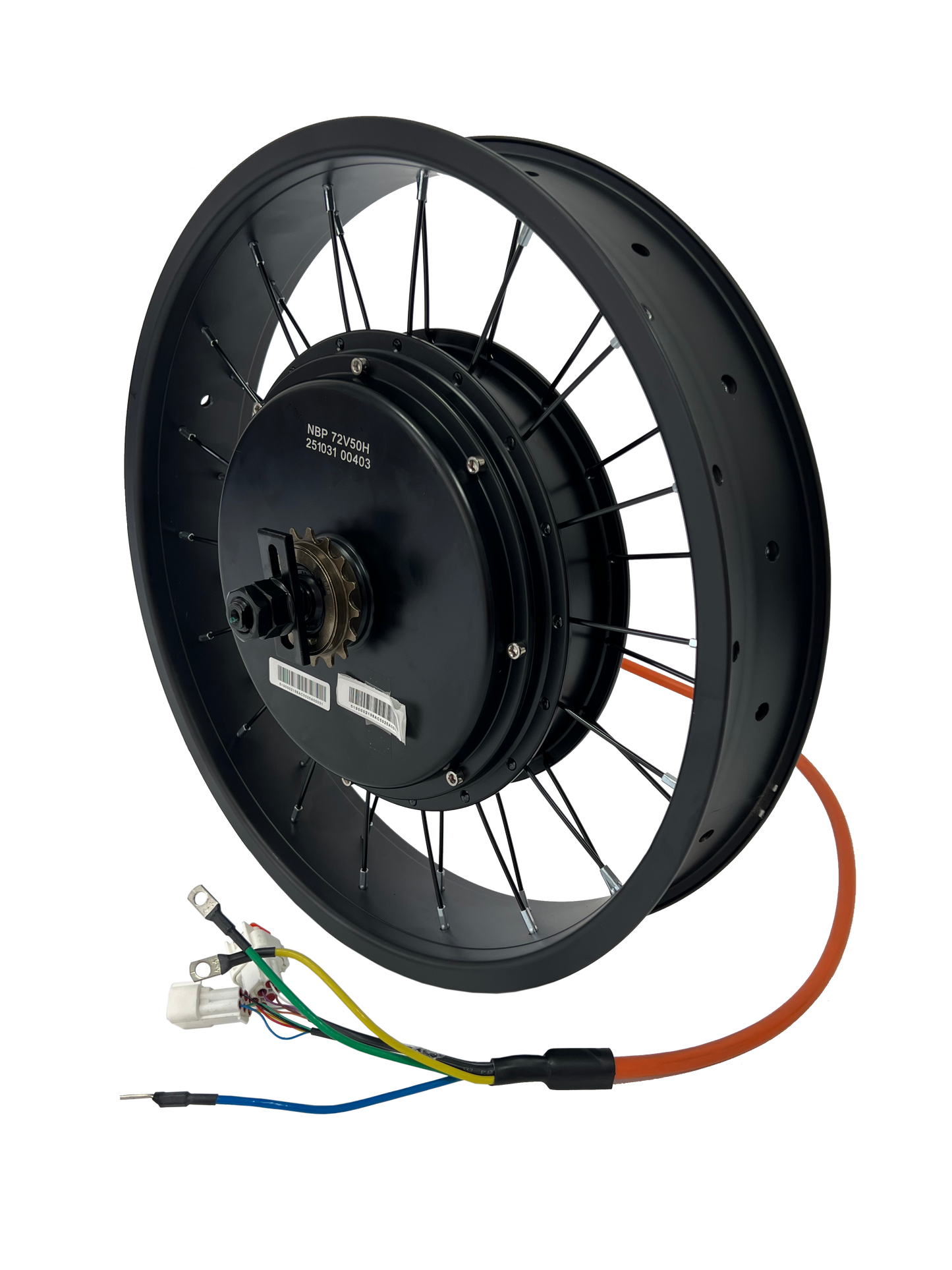 Llanta MTX QS 205 Motor de 3000 W; 150 mm de caída Rueda de motor QS de 3000 W y 72 V con piñón libre simple