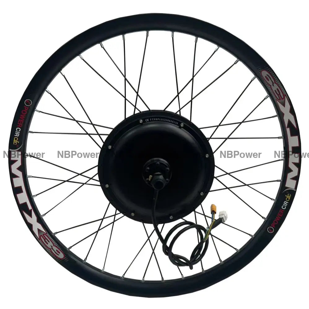 20/24/26/27.5/28/29/700C Rear wheel 135mm dropout 52V 2000W motorwheel with spokes