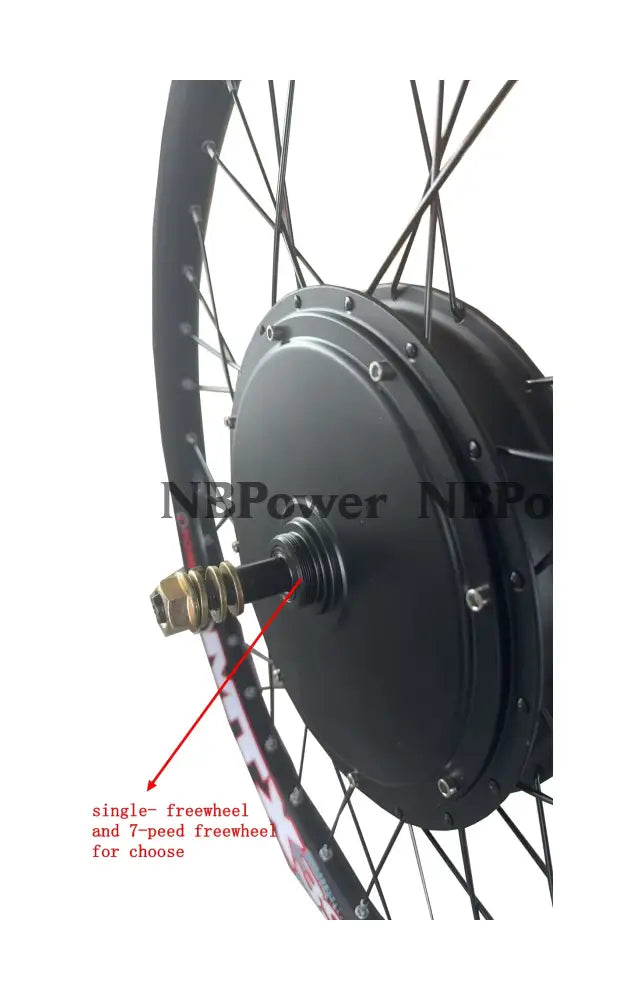 20/24/26/27.5/28/29/700C Rear wheel 135mm dropout 52V 2000W motorwheel with spokes