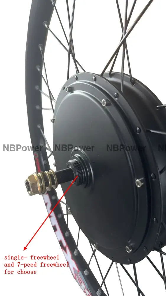 20/24/26/27.5/28/29/700C Rear wheel 135mm dropout 52V 2000W motorwheel with spokes
