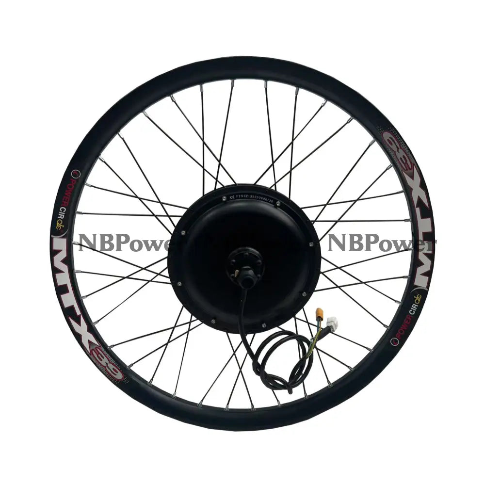 20/24/26/27.5/28/29/700C Rear wheel 135mm dropout 52V 2000W motorwheel with spokes