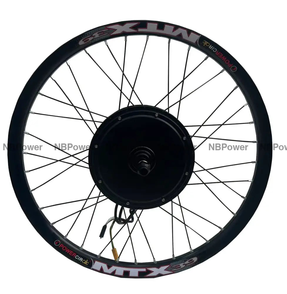 20/24/26/27.5/28/29/700C Rear wheel 135mm dropout 72V 2000W motorwheel with spokes