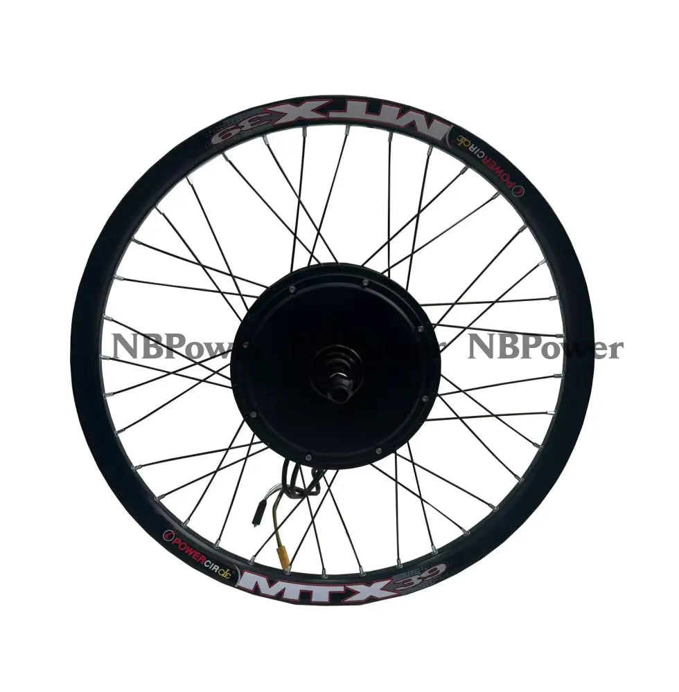 20/24/26/27.5/28/29/700C Rear wheel 135mm dropout 72V 2000W motorwheel with spokes
