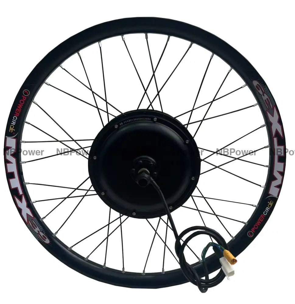 20/24/26/27.5/28/29/700C Rear wheel 135mm dropout 72V 2000W motorwheel with spokes