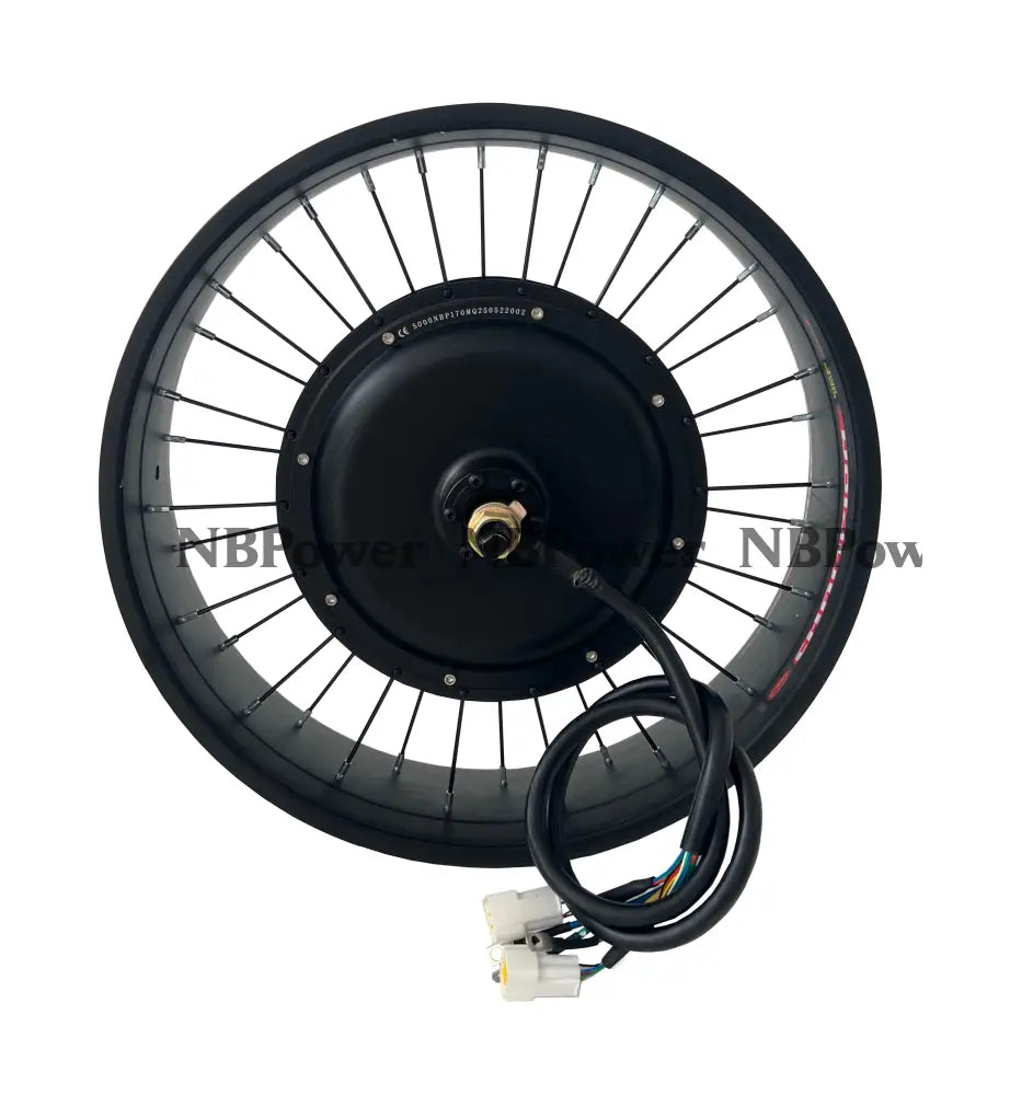 20*4.0 80/100mm width Double rim with rear 170mm dropout 72V 5000W Fat motorwheel with spokes