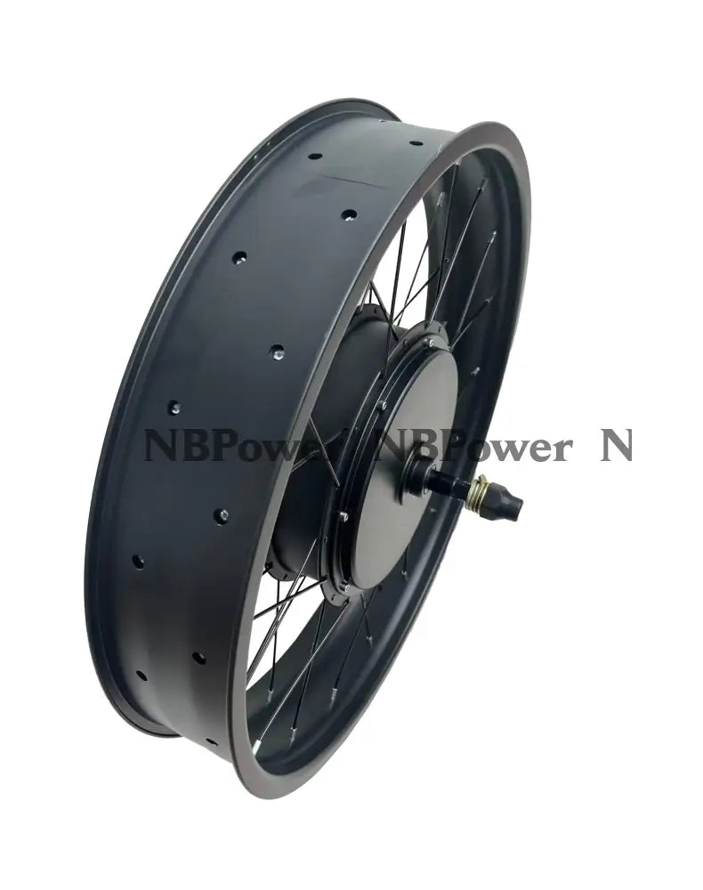 20*4.0/24*4.0/26*4.0inch 80/100mm width Double rim with rear 170mm dropout 72V 5000W Fat motorwheel with spokes