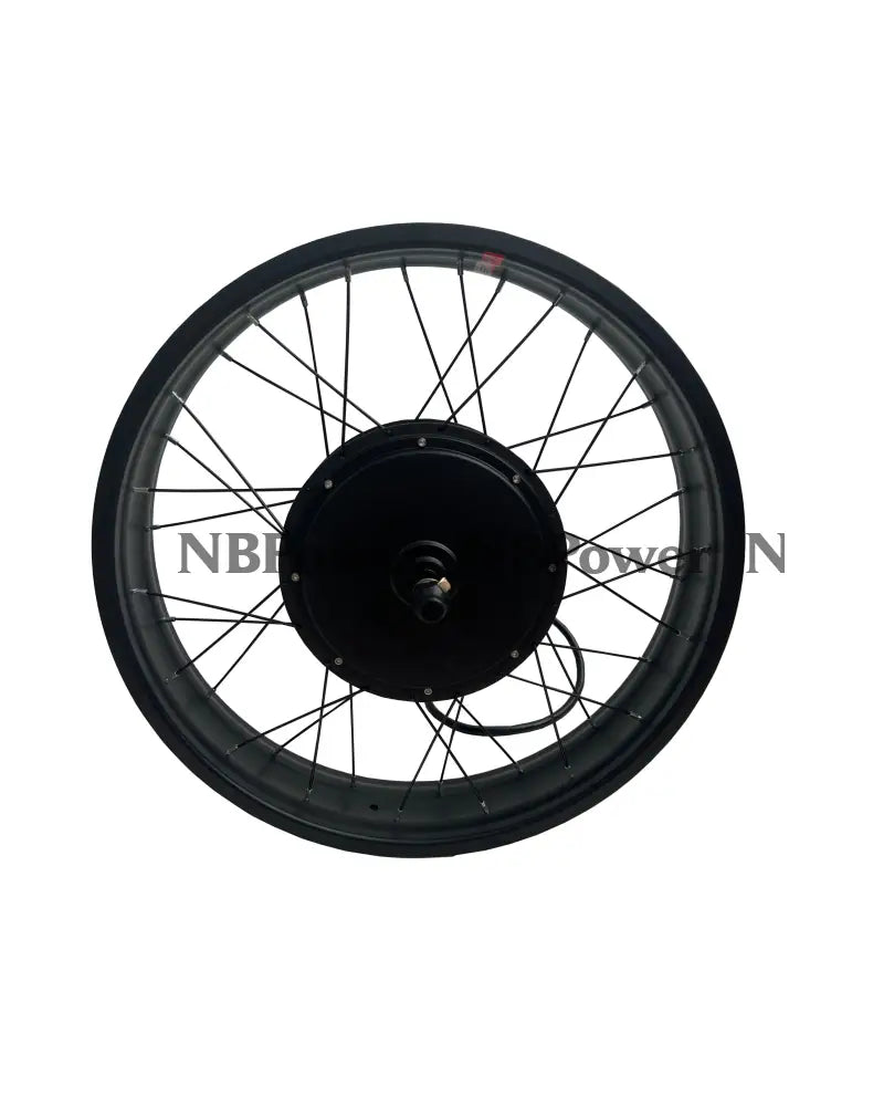 20*4.0/24*4.0/26*4.0inch 80/100mm width Double rim with rear 170mm dropout 72V 5000W Fat motorwheel with spokes