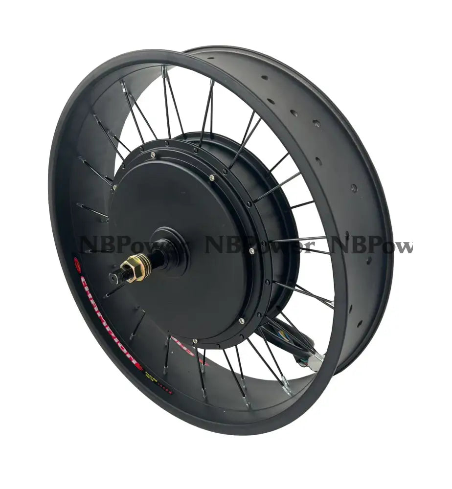 20*4.0 80/100mm width Double rim with rear 170mm dropout 72V 5000W Fat motorwheel with spokes 20inch 80mm width Fat rim