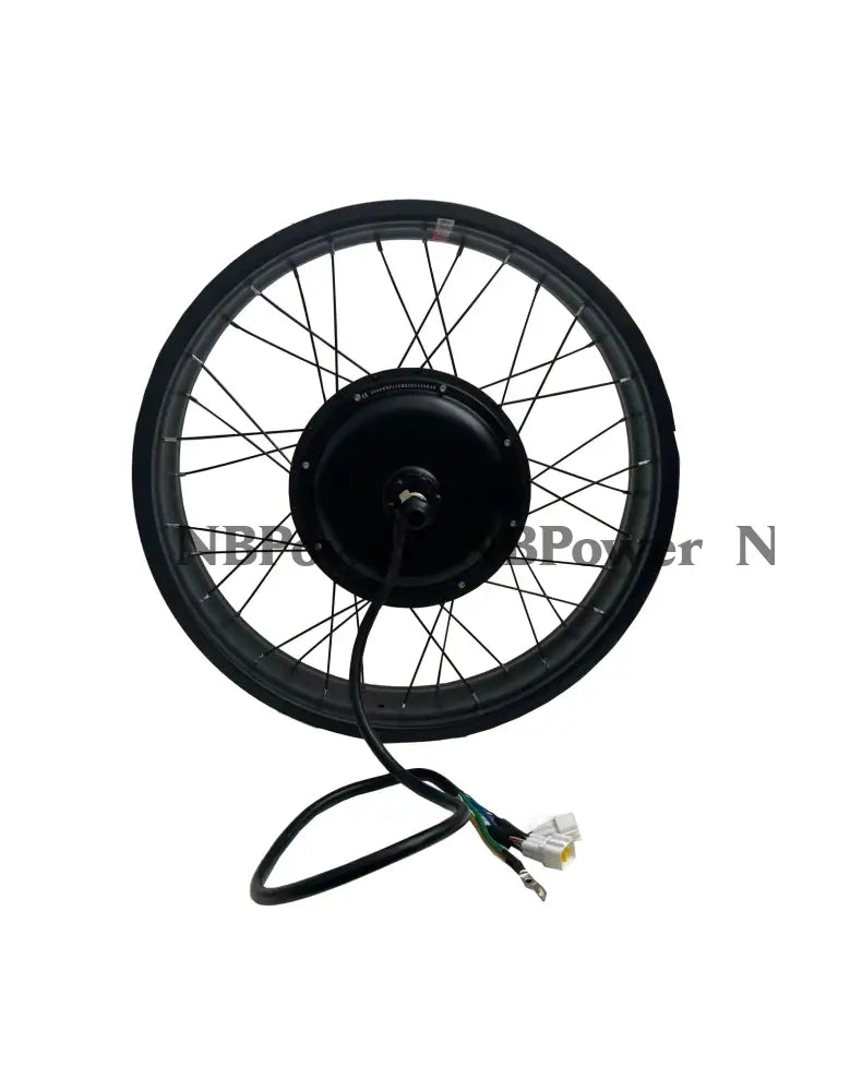 20*4.0/24*4.0/26*4.0inch 80/100mm width Double rim with rear 170mm dropout 72V 5000W Fat motorwheel with spokes 24*4.0