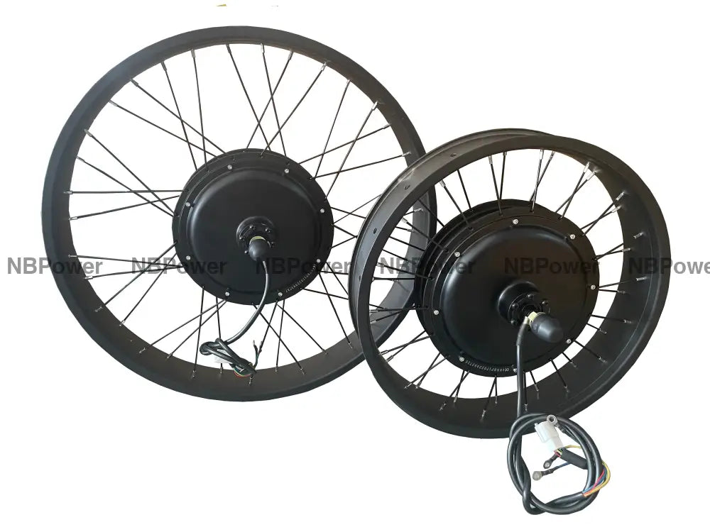 20*4.0 /24*4.0/26*4.0 Front 135mm dropout 48-72V 2000W Fat motorwheel with spokes,Front Fat motorwheel