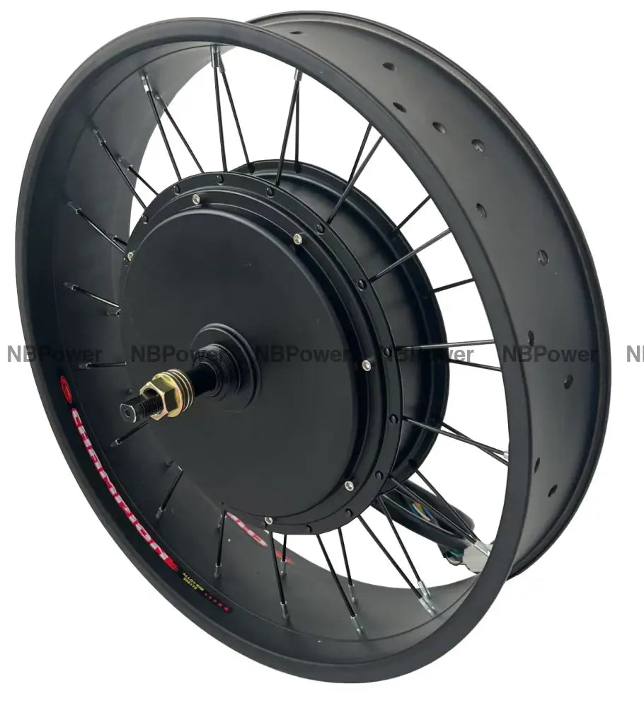 20*4.0 80/100mm width Double rim with rear 170mm dropout 72V 5000W Fat motorwheel with spokes 20inch 80mm width Fat rim