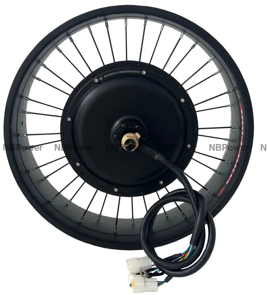20*4.0 80/100mm width Double rim with rear 170mm dropout 72V 5000W Fat motorwheel with spokes
