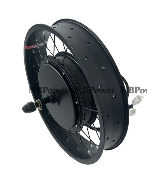 20*4.0 80/100mm width rim with rear 170mm dropout 72V 3000W Fat motorwheel with spokes 20inch 100mm width Fat rim