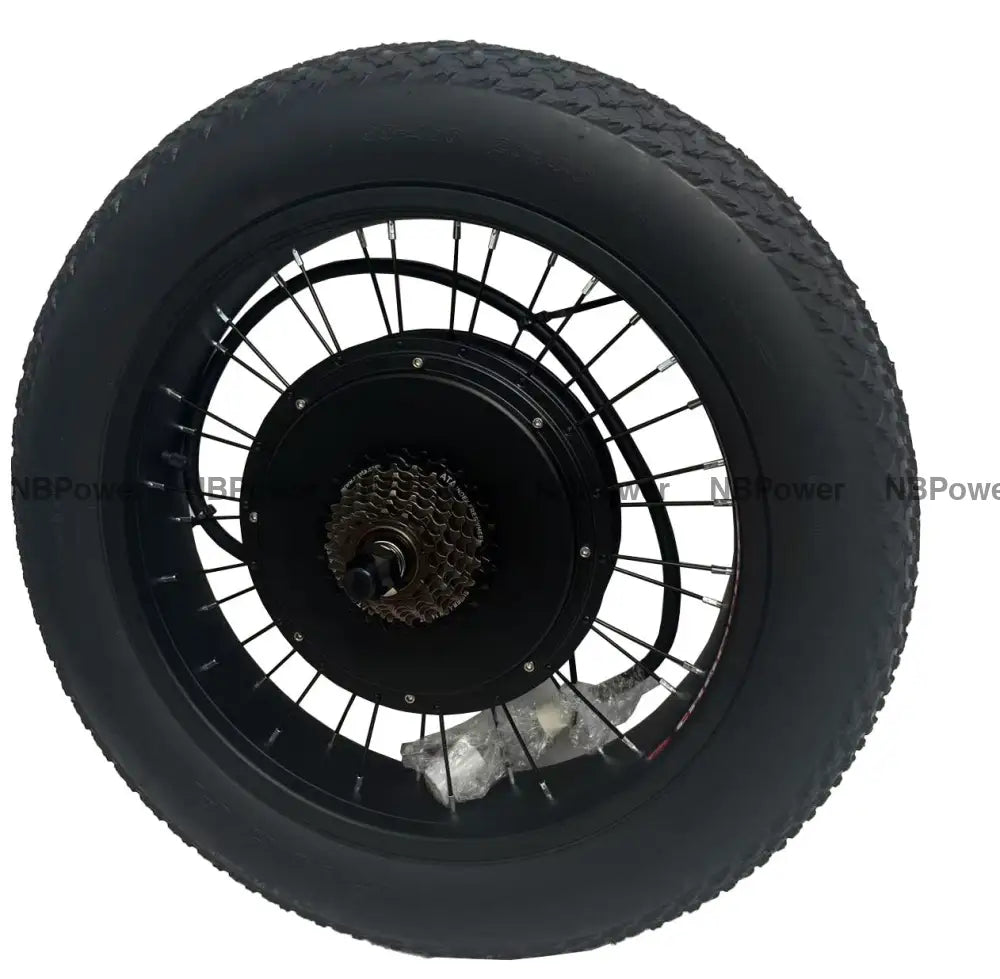 20*4.0 Fat rim 170/190mm dropout Rear wheel 3000W Fat motorwheel with 4.0 tire and 7 speed freewheel 190mm dropout