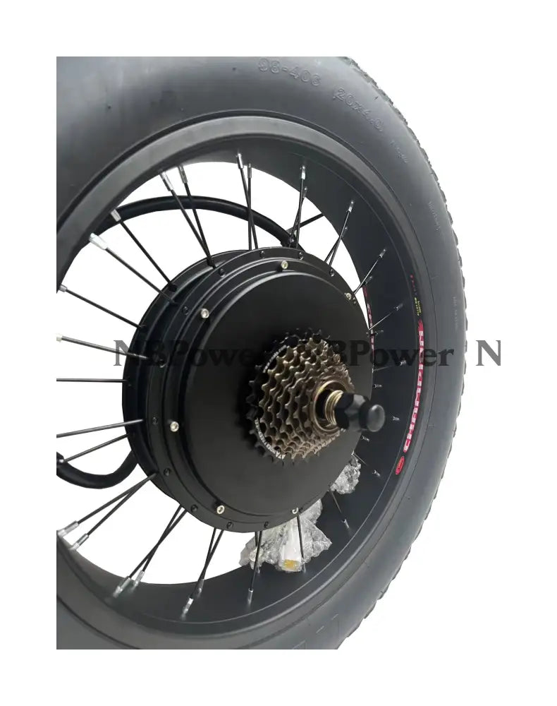 20*4.0 Fat rim 170/190mm dropout Rear wheel 3000W Fat motorwheel with 4.0 tire and 7 speed freewheel