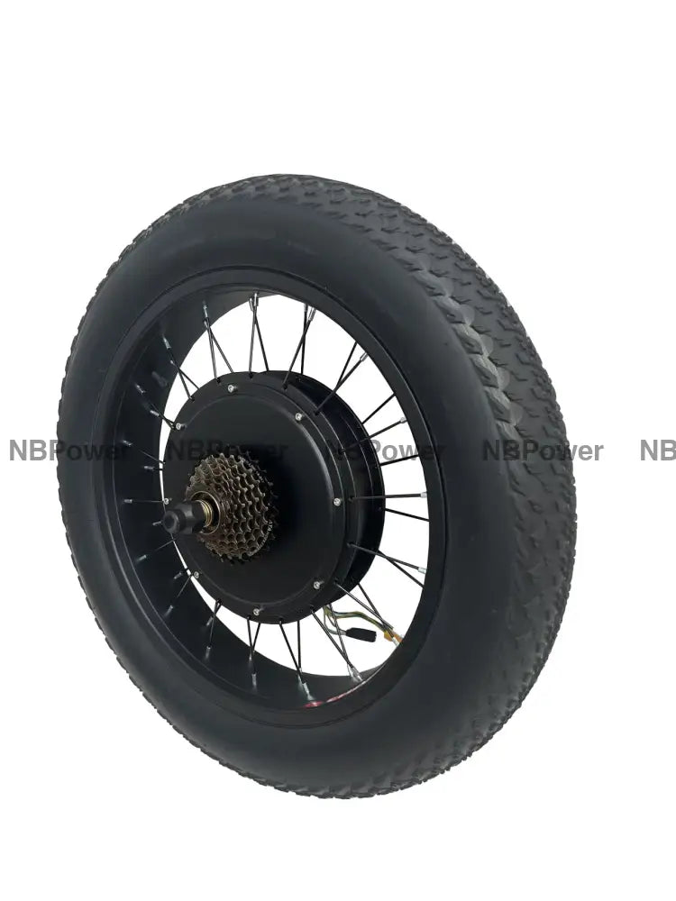 20*4.0 Fat rim with Rear 170mm/190mm dropout 52V/72V 2000W Fat motorwheel with 20*4.0 Fat tire and 7 speed freewheel