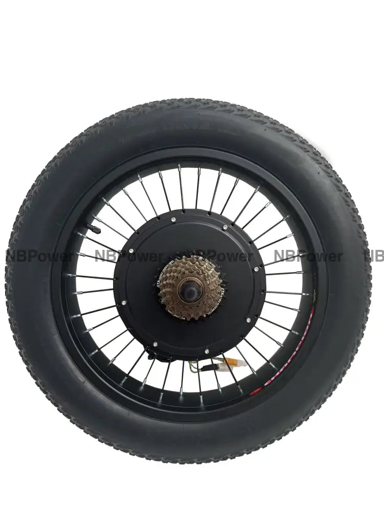 20*4.0 Fat rim with Rear 170mm/190mm dropout 52V/72V 2000W Fat motorwheel with 20*4.0 Fat tire and 7 speed freewheel