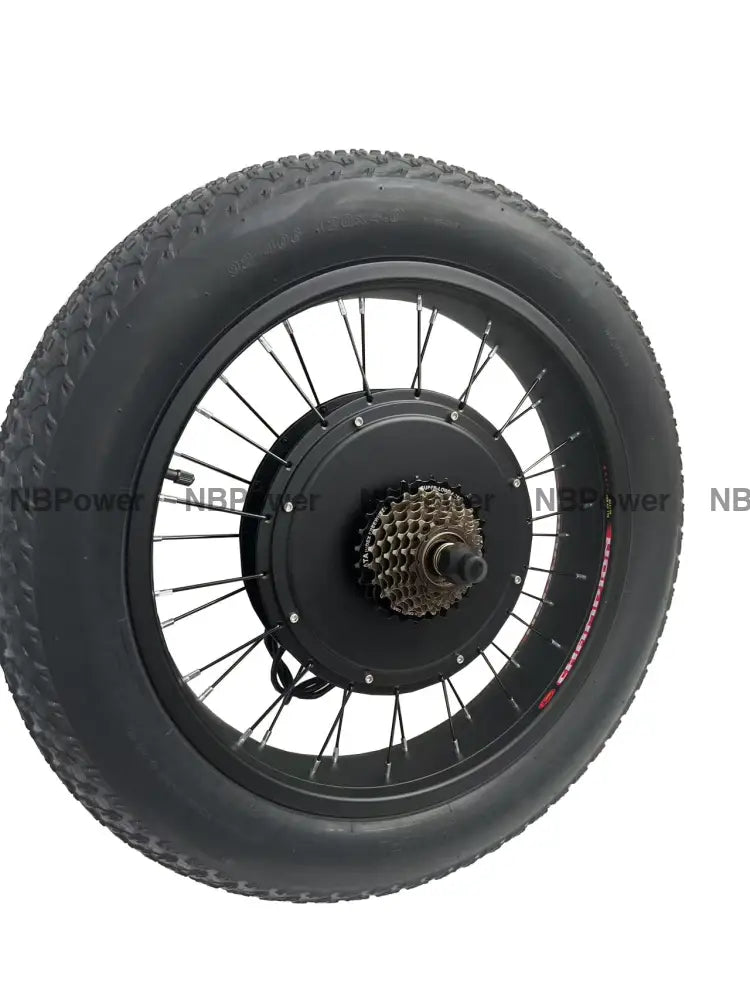 20*4.0 Fat rim with Rear 170mm/190mm dropout 52V/72V 2000W Fat motorwheel with 20*4.0 Fat tire and 7 speed freewheel