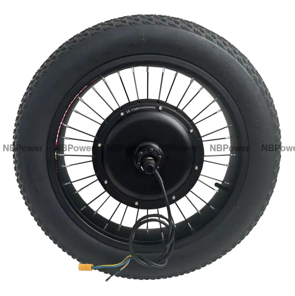 20*4.0 Fat rim with Rear 170mm/190mm dropout 52V/72V 2000W Fat motorwheel with 20*4.0 Fat tire and 7 speed freewheel