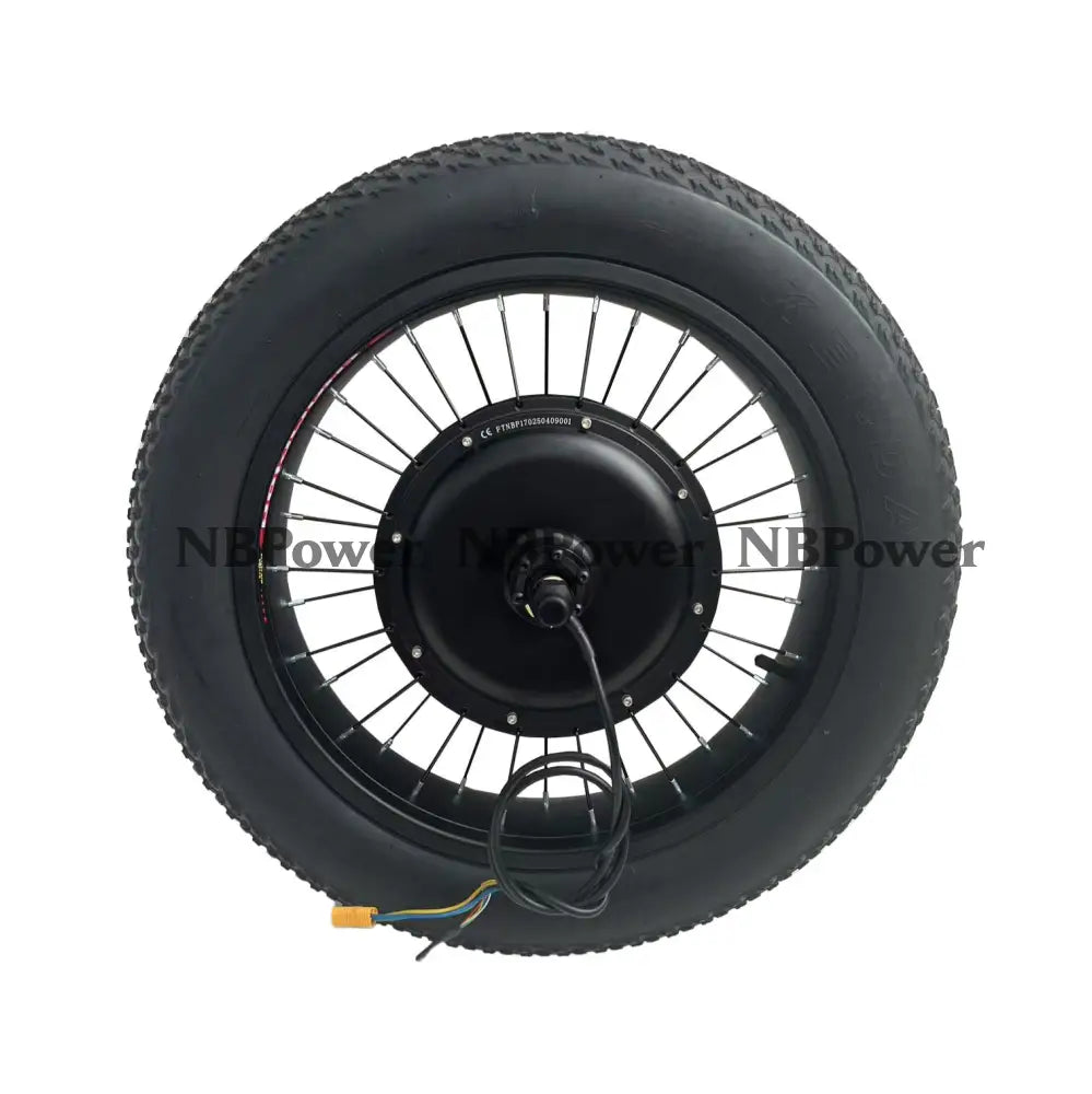 20*4.0 Fat rim with Rear 170mm/190mm dropout 52V/72V 2000W Fat motorwheel with 20*4.0 Fat tire and 7 speed freewheel