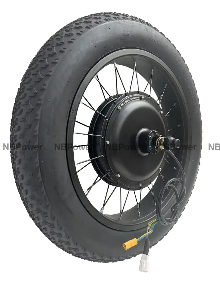 20*4.0 Fat rim with Rear 170mm/190mm dropout 52V/72V 2000W Fat motorwheel with 20*4.0 Fat tire and 7 speed freewheel