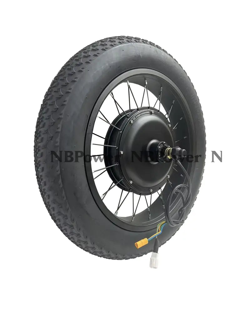 20*4.0 Fat rim with Rear 170mm/190mm dropout 52V/72V 2000W Fat motorwheel with 20*4.0 Fat tire and 7 speed freewheel