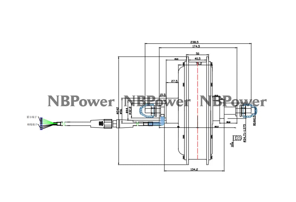 20*4.0 Fat rim with Rear 170mm/190mm dropout 52V/72V 2000W Fat motorwheel with 20*4.0 Fat tire and 7 speed freewheel
