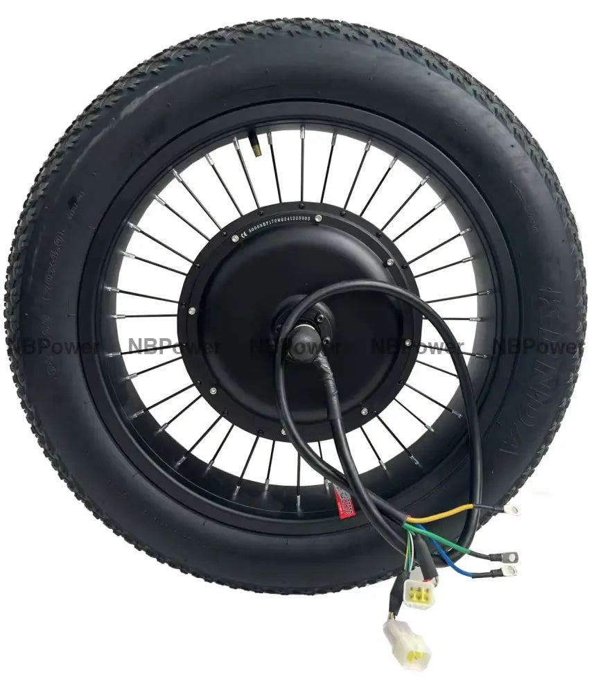 20*4.0 Fat rim with Rear170/190mm dropout 5000W motorwheel with 4.0 tire ，Rear 5000W Fat motorwheel with spokes 170mm