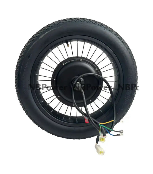 20*4.0 Fat rim with Rear170/190mm dropout 5000W motorwheel with 4.0 tire ，Rear 5000W Fat motorwheel with spokes 170mm