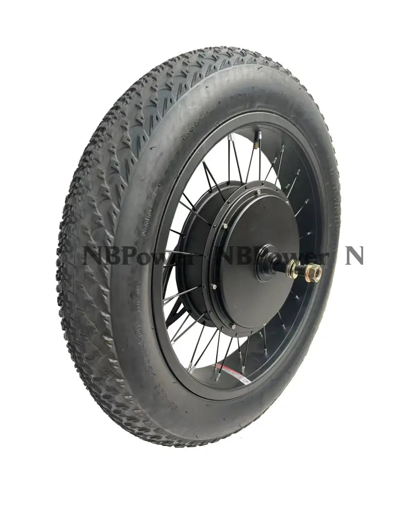 20*4.0 Fat rim with Rear170/190mm dropout 5000W motorwheel with 4.0 tire ，Rear 5000W Fat motorwheel with spokes 190mm