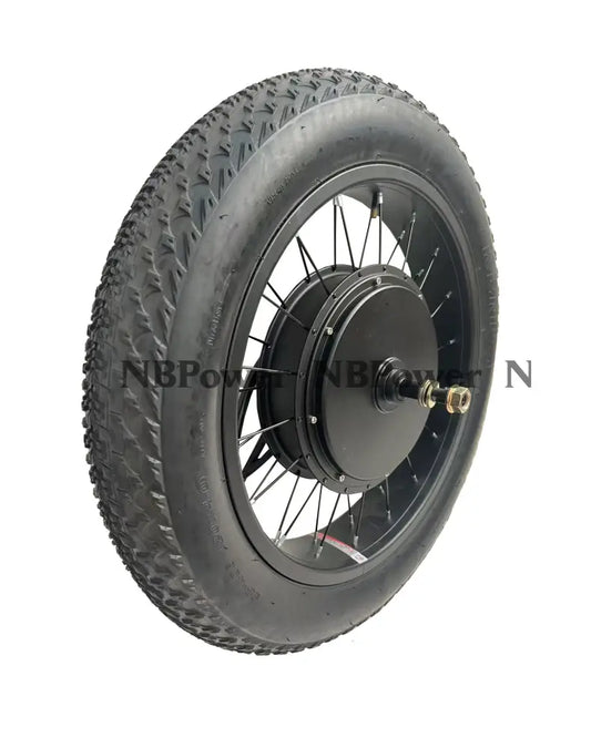 20*4.0 Fat rim with Rear170/190mm dropout 5000W motorwheel with 4.0 tire ，Rear 5000W Fat motorwheel with spokes 190mm