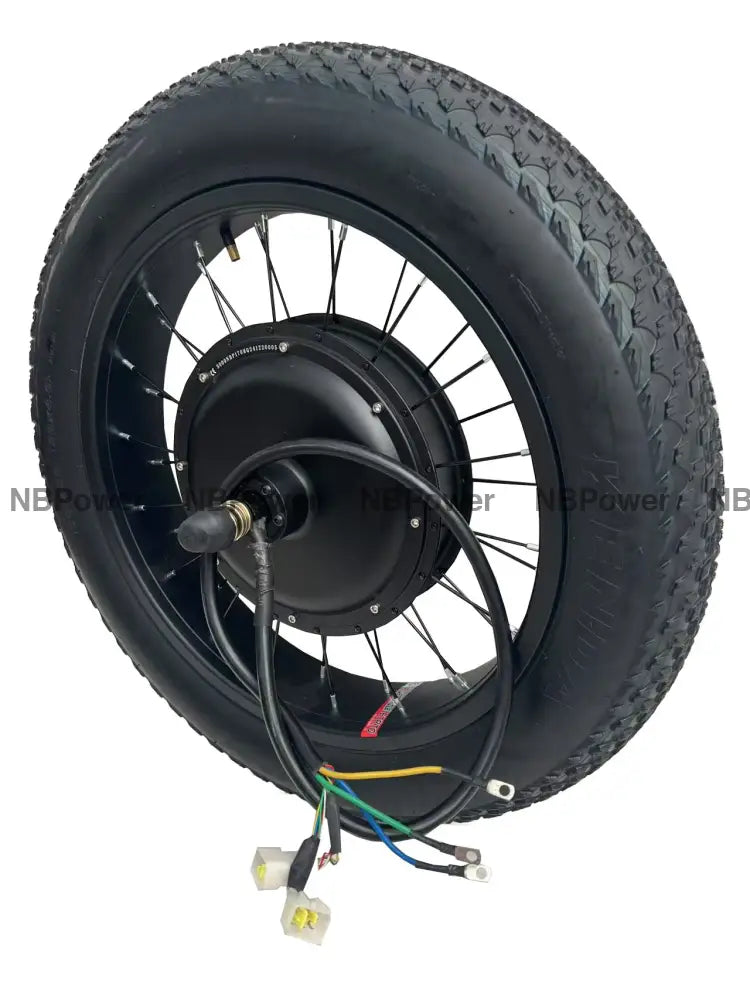 20*4.0 Fat rim with Rear170/190mm dropout 5000W motorwheel with 4.0 tire ，Rear 5000W Fat motorwheel with spokes