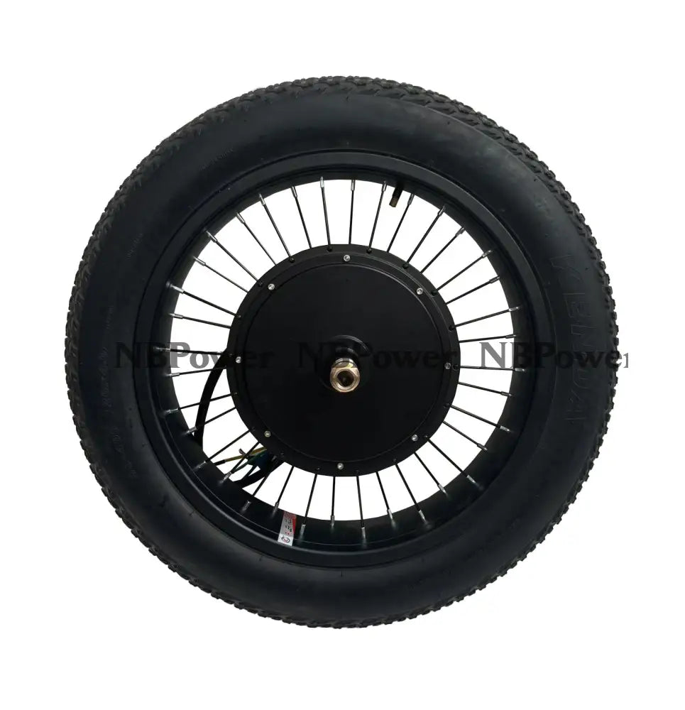 20*4.0 Fat rim with Rear170/190mm dropout 5000W motorwheel with 4.0 tire ，Rear 5000W Fat motorwheel with spokes