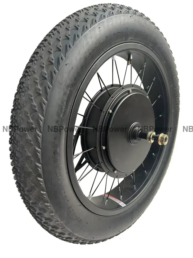 20*4.0 Fat rim with Rear170/190mm dropout 5000W motorwheel with 4.0 tire ，Rear 5000W Fat motorwheel with spokes 190mm