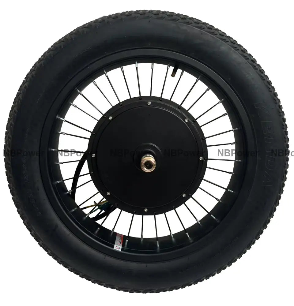 20*4.0 Fat rim with Rear170/190mm dropout 5000W motorwheel with 4.0 tire ，Rear 5000W Fat motorwheel with spokes