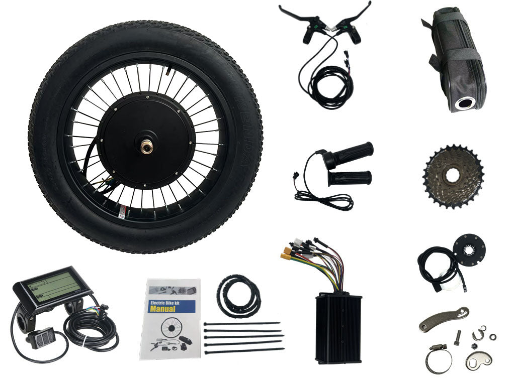 USA warehouse :20inch P75 48V 2000W 170mm rear fat rim with tyre,with dual 45A controller and SW900 display and others