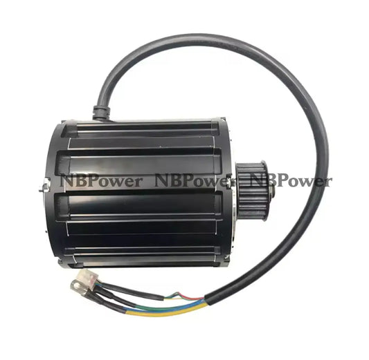 2000W 70H QS120 4600RPM PMSM Mid Drive Motor with Belt 428 Sprocket for Electric Mopeds Motorcycle ATV Electric Bike